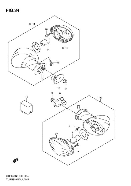 GSF650 Поворотники