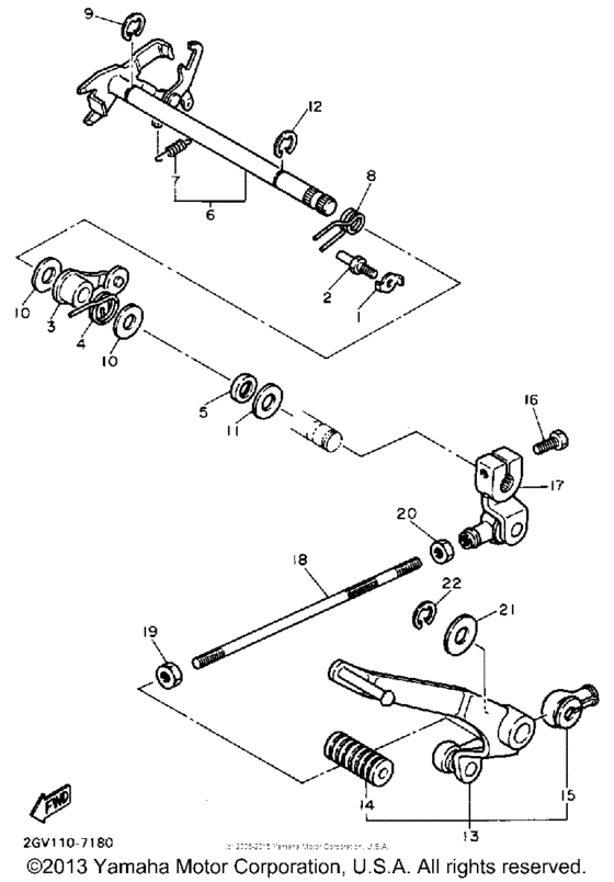 XV535A Вал переключения