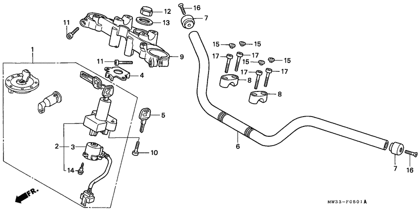 Handle pipe/top bridge
