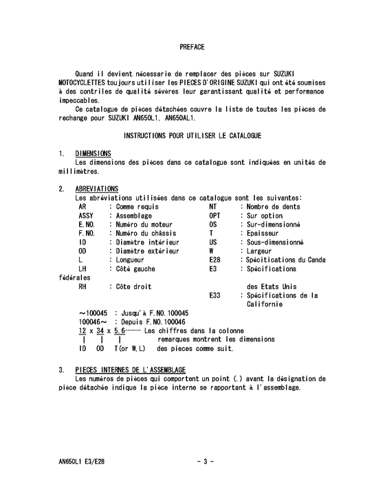 AN650 Catalog preface