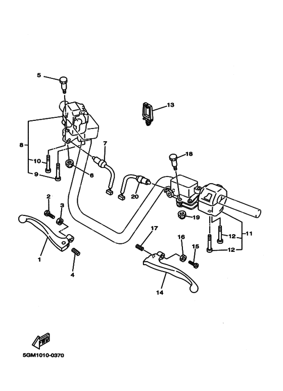YP250 Interruptor  manillar&palanc
