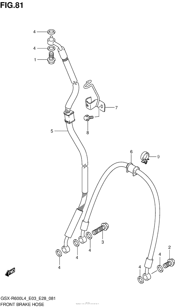 GSX-R600 Передние тормозные трубки
