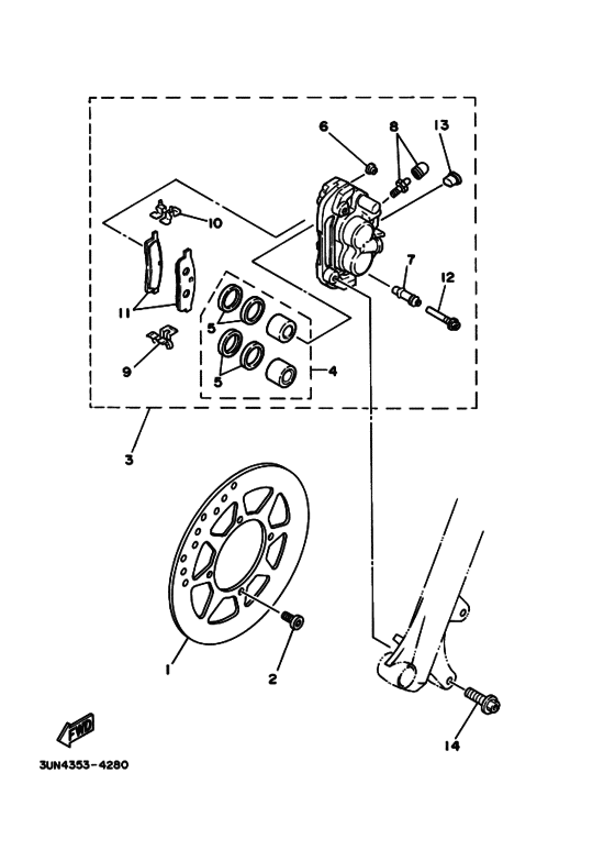 TTR125L Передний суппорт