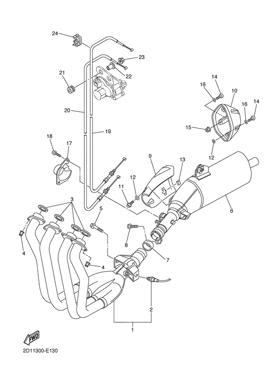 FZ1-S Выхлопная система