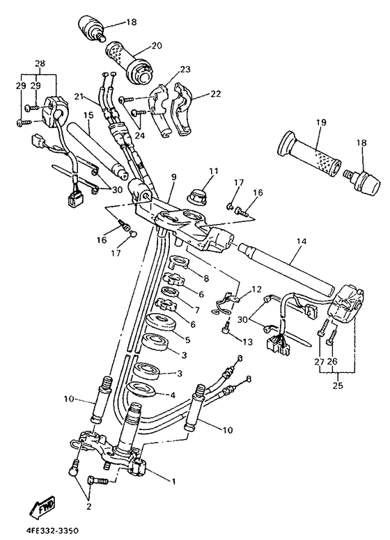 Steering handle. cable