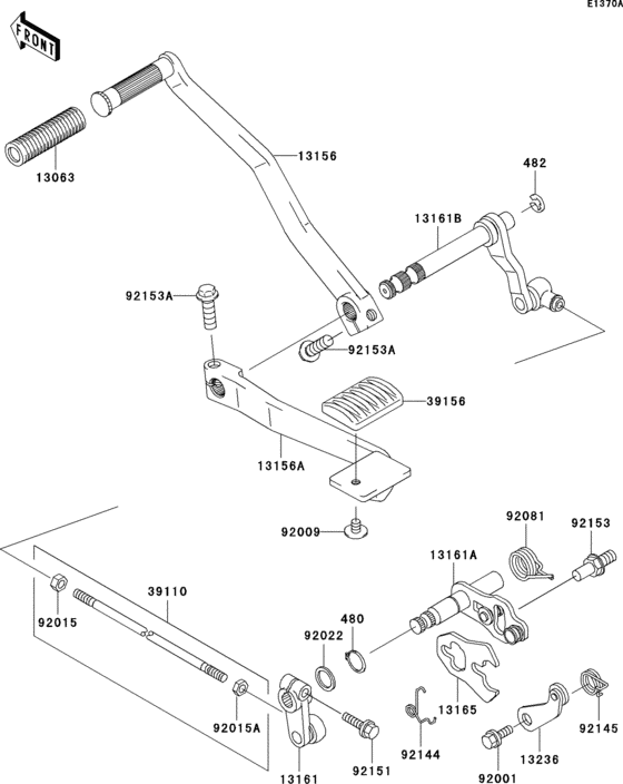 VN1500 Gear change mechanism(r4 / r5)