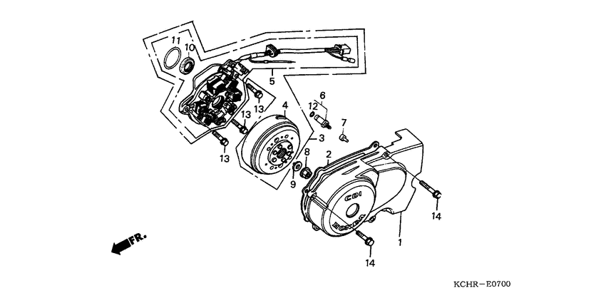 Left crankcase cover/ generator