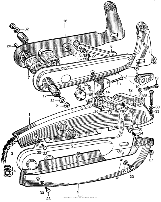 Swingarm + chain case