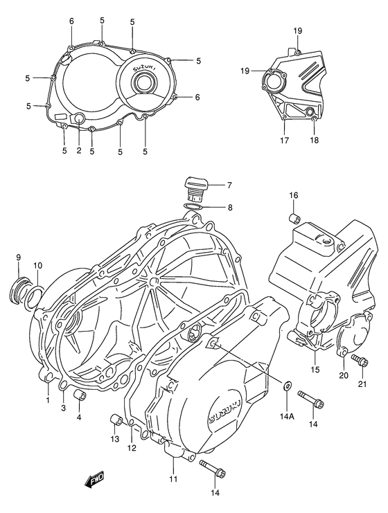 Crankcase cover ass`y  (v