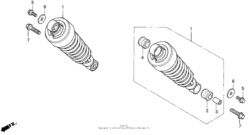 VF750CD Задние амортизаторы