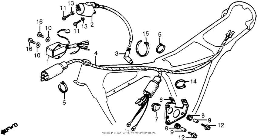 Wire harness + c.d.i. unit