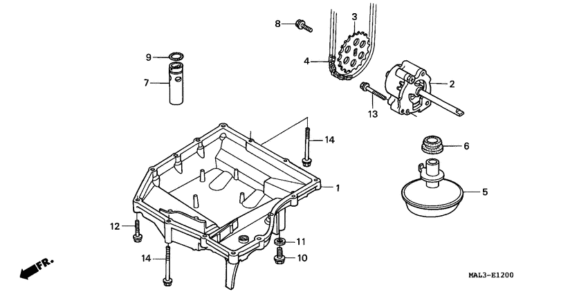  Картер масляный / масляная помпа