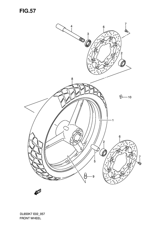 DL650 (ABS) Transom + tube