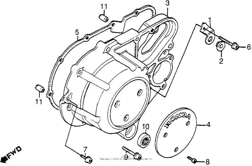 VT1100C Крышка картера левая