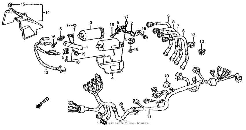 Wire harness + ignition coil