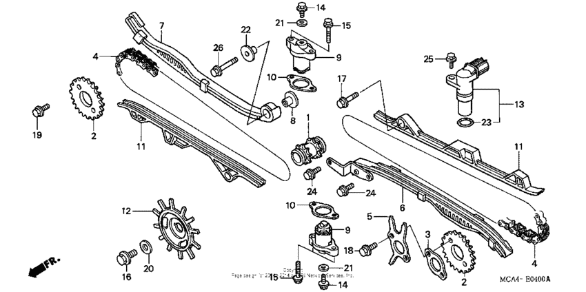 Cam chain + tensioner