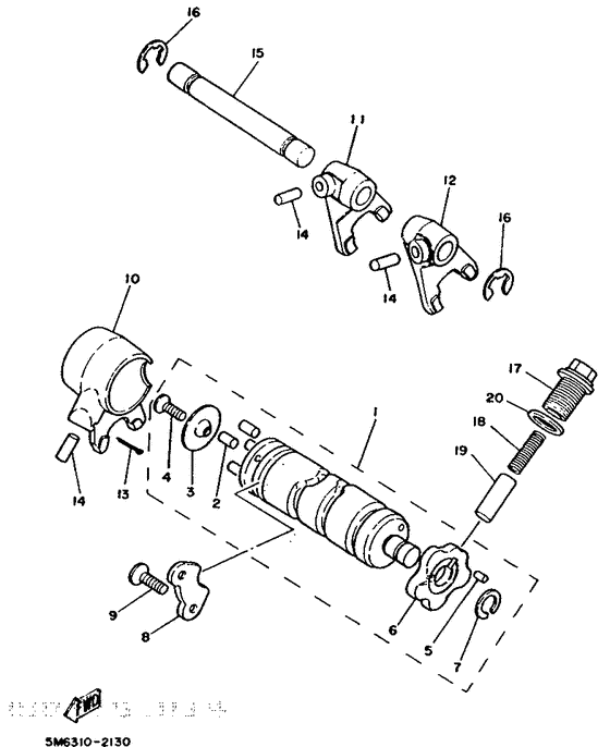 Shift cam. fork