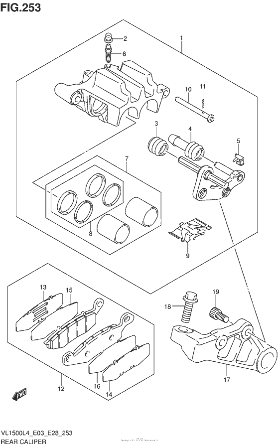 Rear Caliper (Vl1500L4 E03)