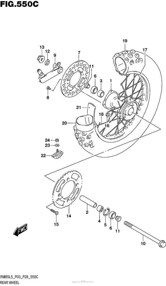 Rear Wheel (Rm85Ll5 P28)