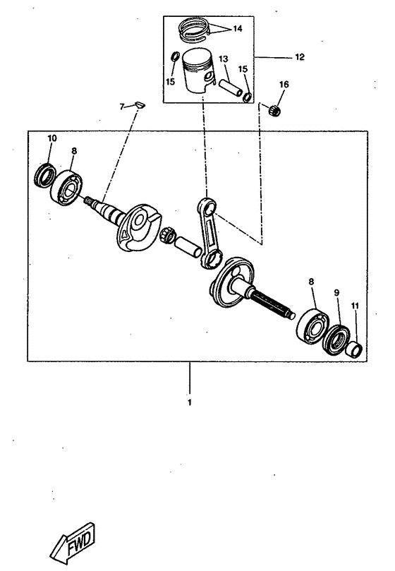 CW50 Коленвал и поршень