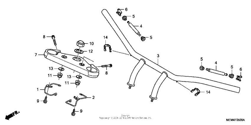 Handlebar + top bridge
