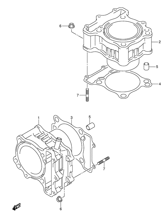 SV650 Цилиндр