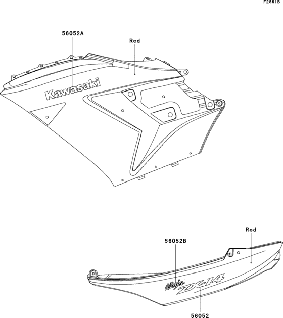 ZX1400 Decals(red)(a6f)