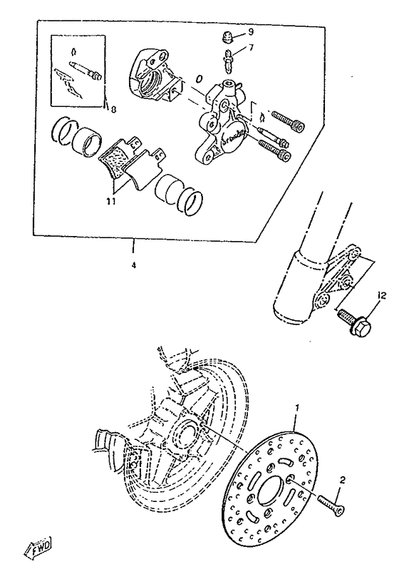 CW50RS Front brake. caliper
