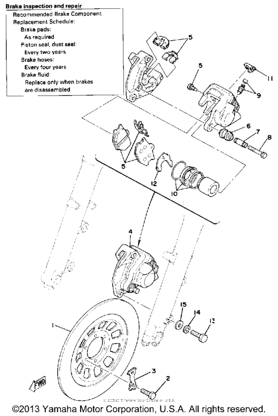 Front disc brake - caliper