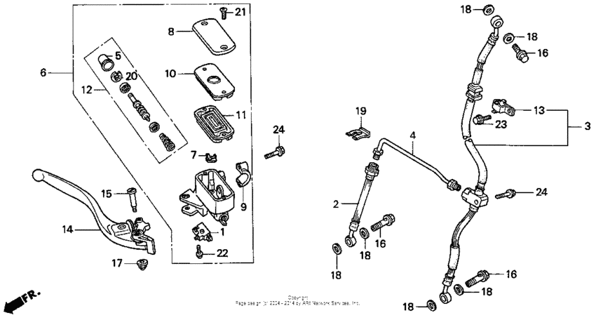 St1100 fr. brake master cyl.