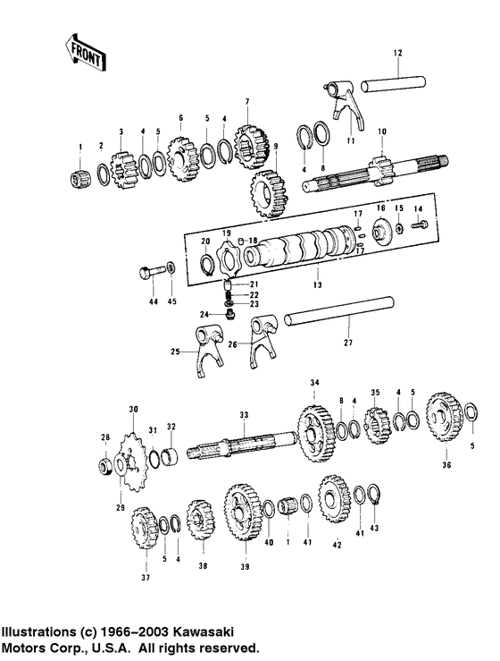 Transmission/change drum