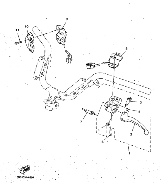 Handle switch. lever