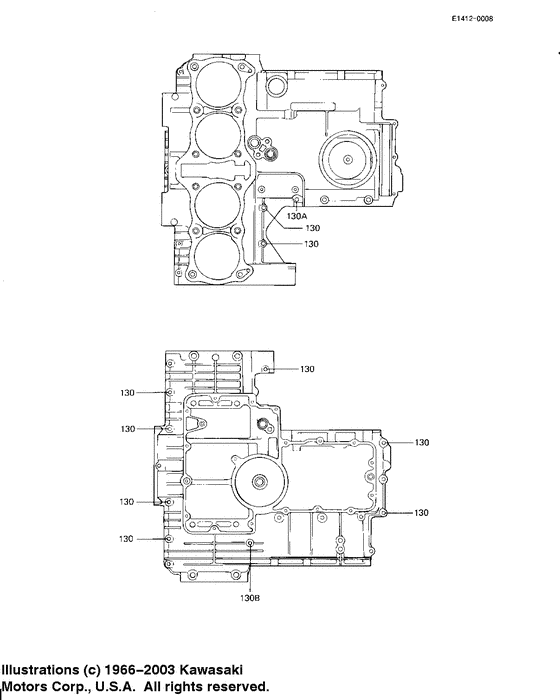  Crankcase bolt & stud pattern