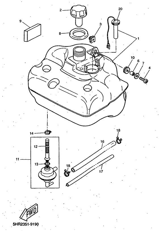 CW50RSP Топливный бак