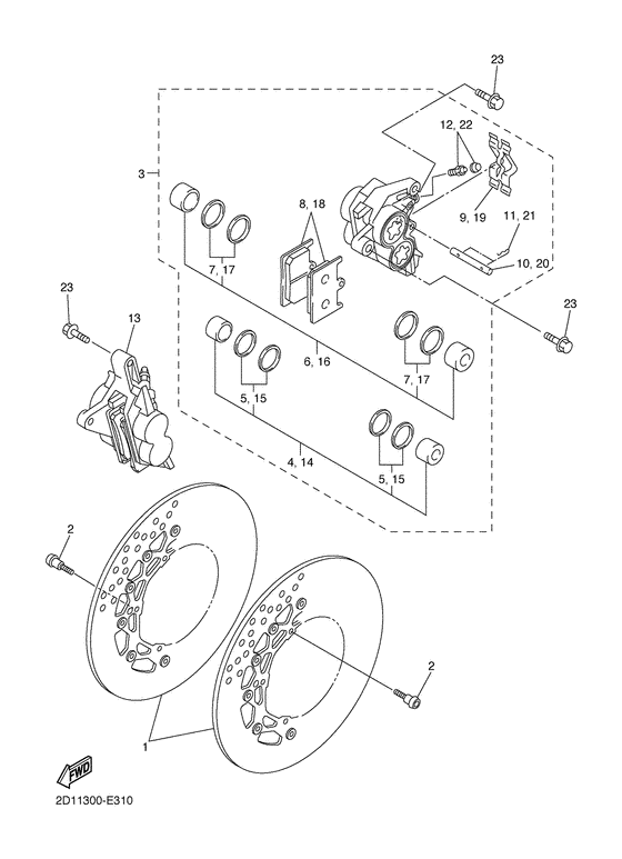 FZ1-S Передний суппорт