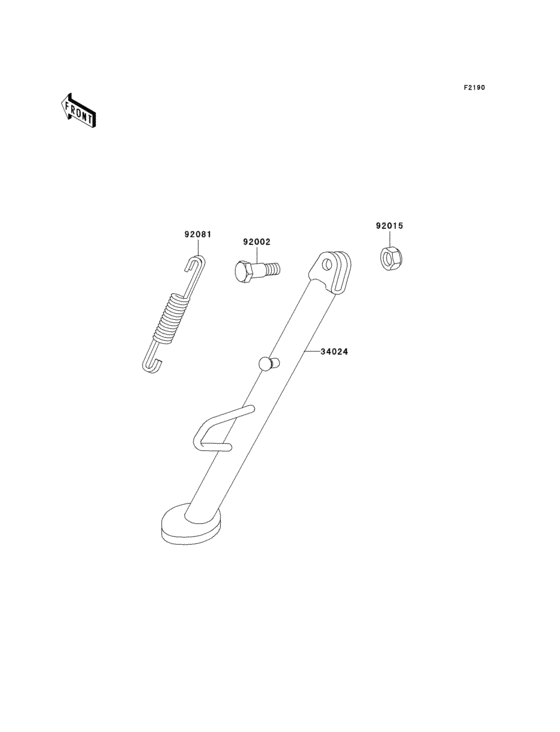 KLE500 Подножка