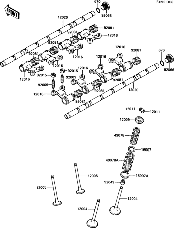 ZX900 Клапана