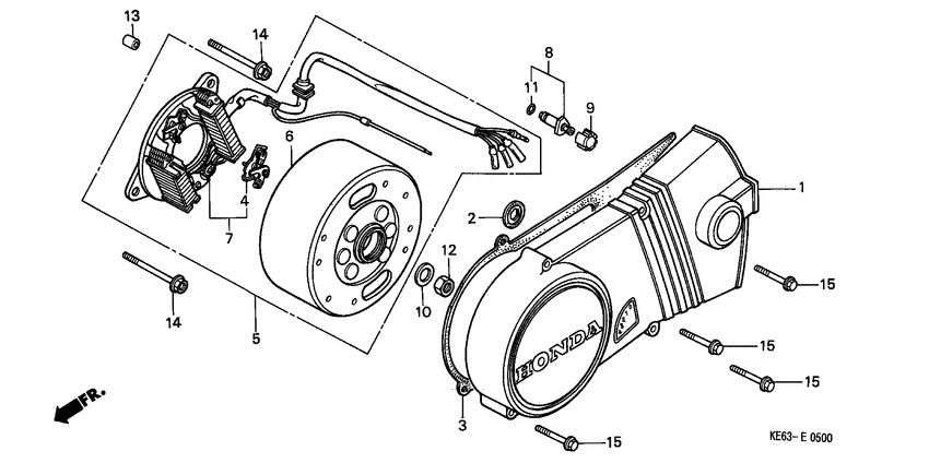 Left crankcase cover/ generator