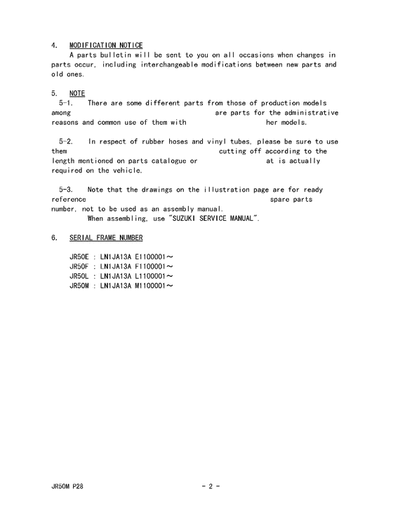 JR50 Catalog preface