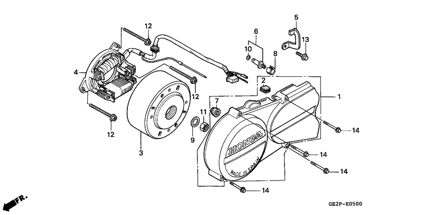 Left crankcase cover/ generator