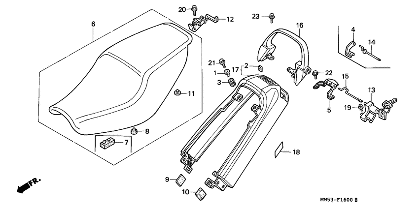 Seat/rear cowl