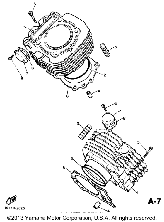 XV750A Цилиндры