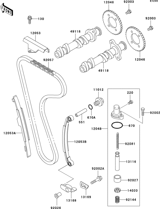 EX250 Распред вал