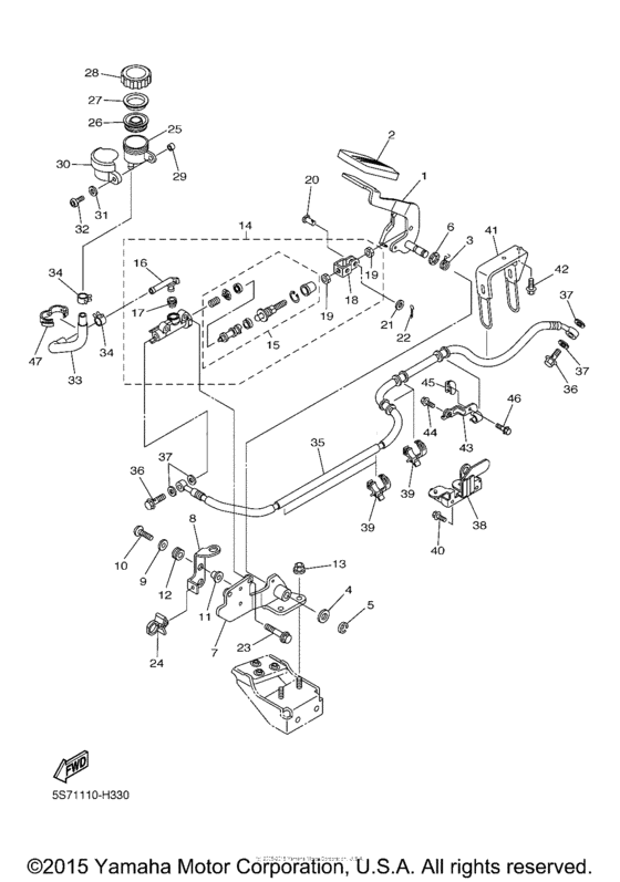 XVS950CT Задний торм цилиндр