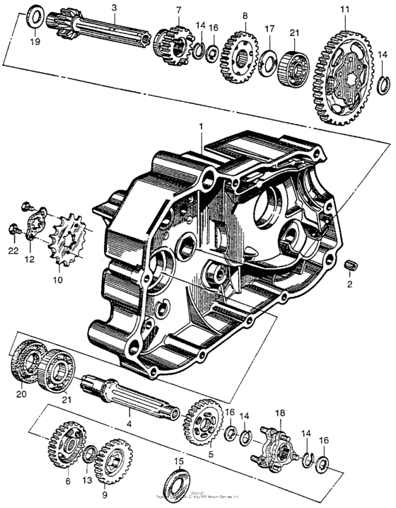 Transmission + left crankcase