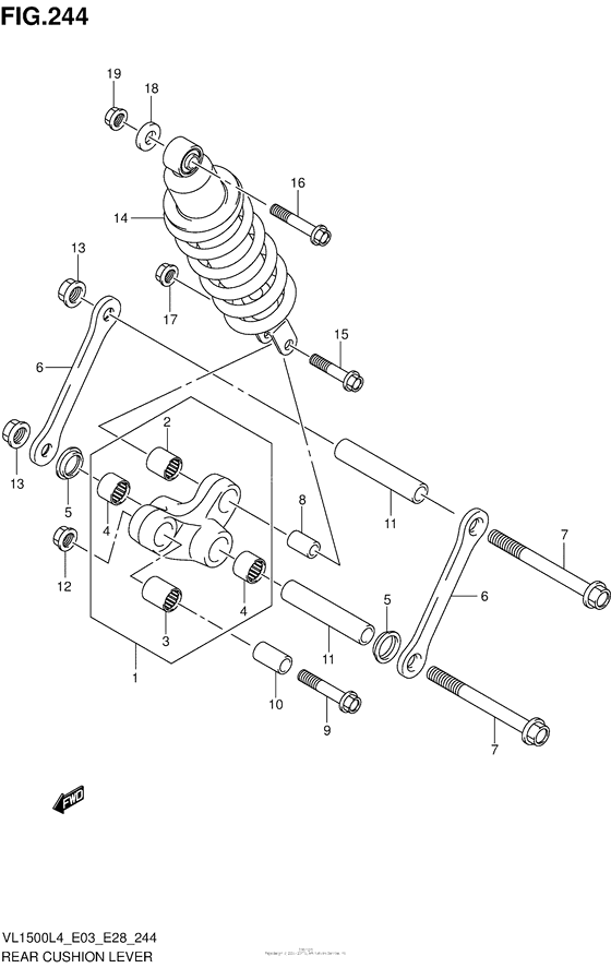 VL1500B Rear Cushion Lever (Vl1500Bl4 E03)