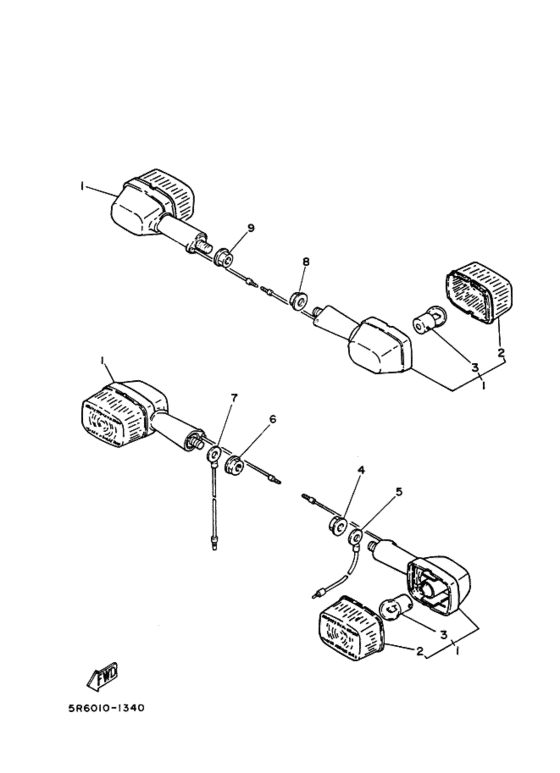 Rear flasher light assy