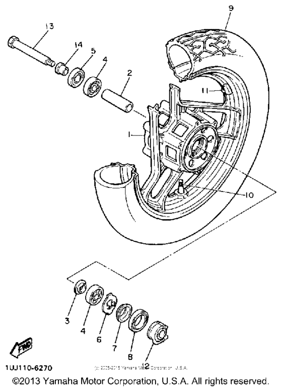 YX600WC Переднее колесо