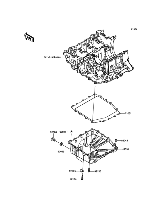 ZX636 Маслянный поддон