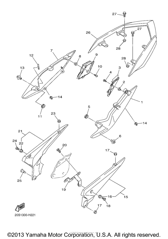 FZ6RACO Боковые обтекатели
